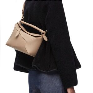 Loewe light Tan Leather puzzle Women's Bag.